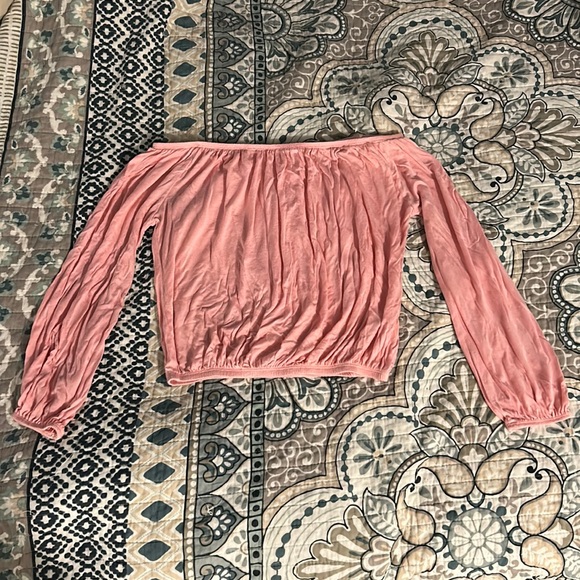 Pink Off Shoulder Top - Picture 2 of 9